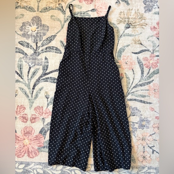 Old Navy Pants - Old Navy Black Polka Dot Jumpsuit